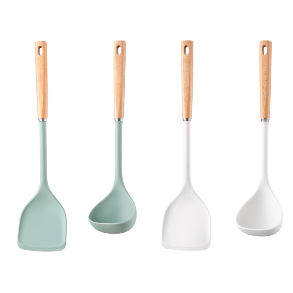 Silicone Spatula With Wooden Handle Food Grade BPA Free Spatula For Kitchen