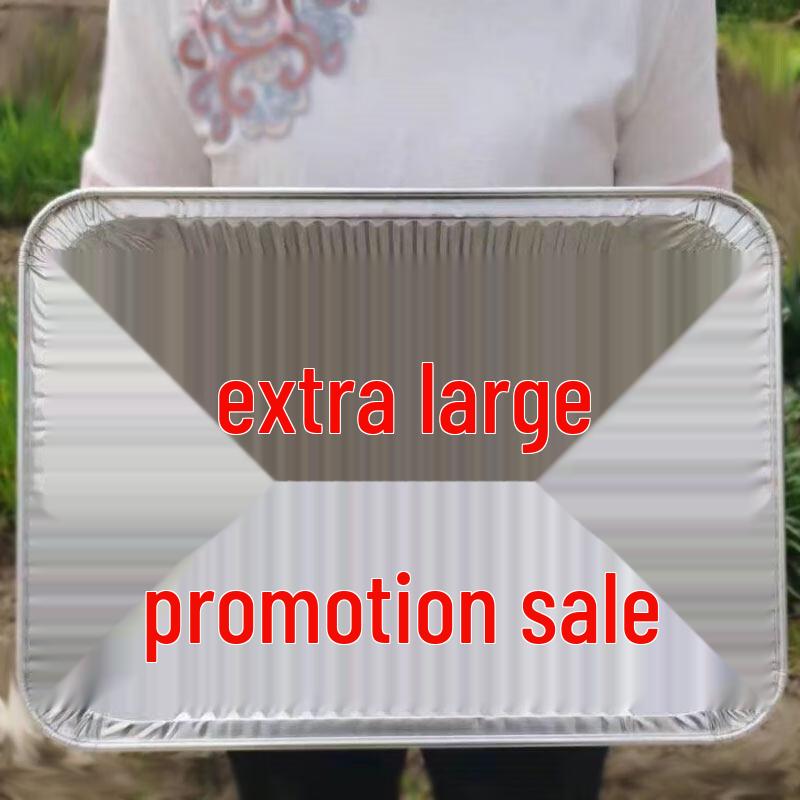 Thickened Large Square Aluminum Foil Food Containers with Lids