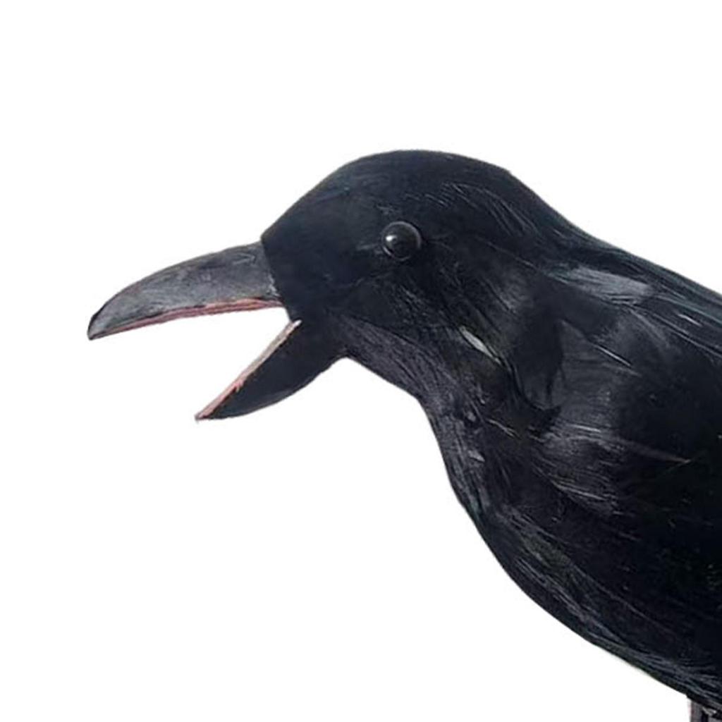 Halloween Crow Handmade Theme Party Realistic Ornament Feathered
