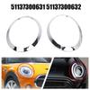 1Pair Silver Headlight Trim Ring Covers For MINI Cooper F55 F56 F57 2014-2025 For MINI F55 5DR Hatchback For F56 Hatchback