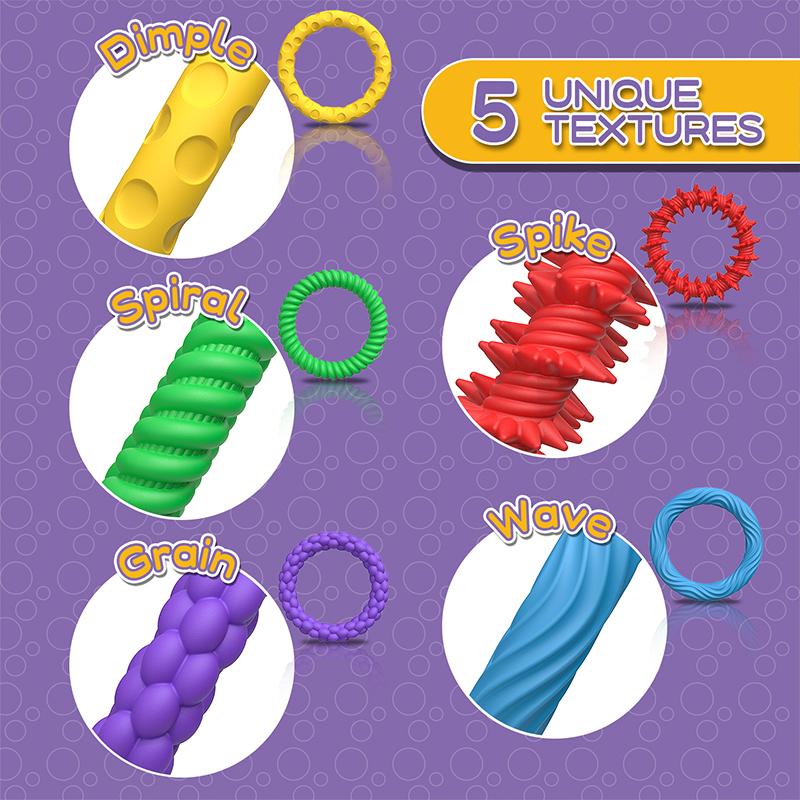 Silicone Sensory Strip Fidget Toys Kids Autism Decompression Calming Fidgeting Toy Adults Stress Desk Anxiety Relief Sensory Toy