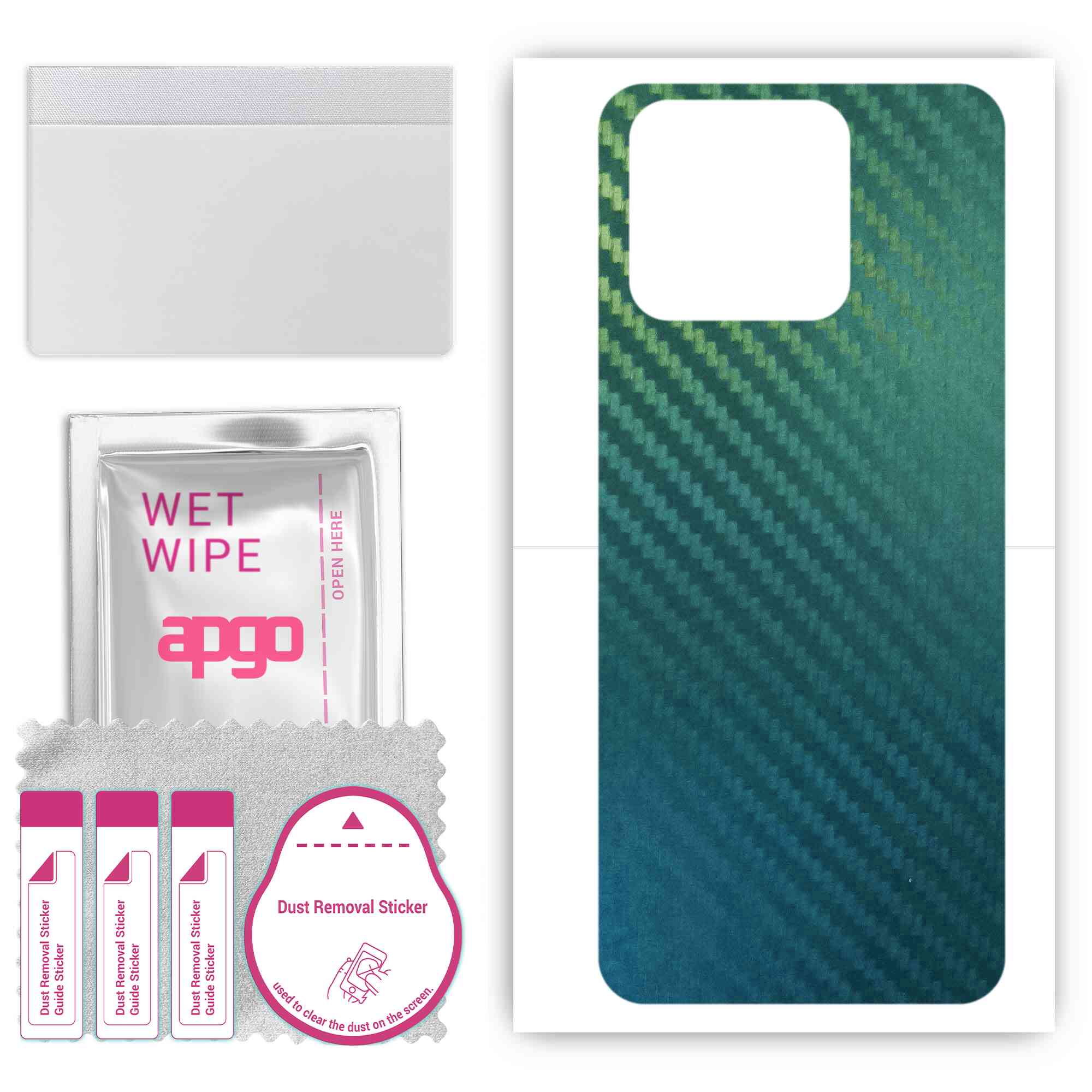 

apgo Protective Skin Sticker for the back compatible with Blackview A55 Pro, Wrap Film, Foil, Vinyl - Pattern Carbon Chameleon CAKA1