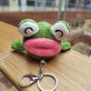 Stuffed Animals Car Key Ring Soft Toy Plush Keyring Big Mouth Frog Doll Plush Keychain Stuffed Toys