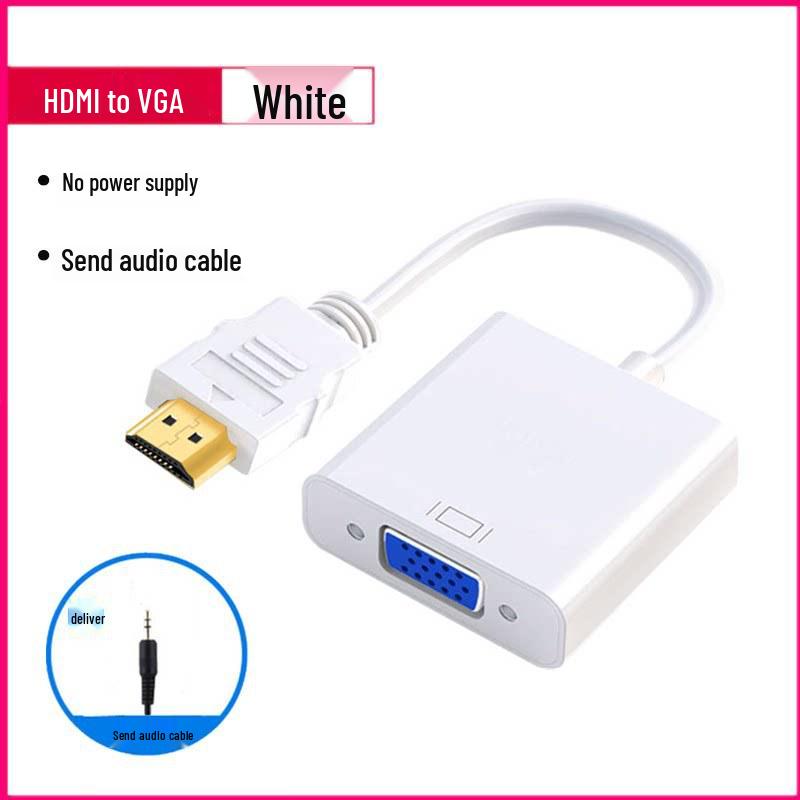 HDMI to VGA Converter Adapter Cable for Computers and Projectors