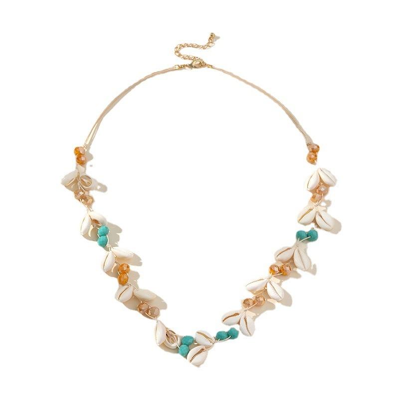 Fashion Cute Shell Crystal Pendant Necklace For Women