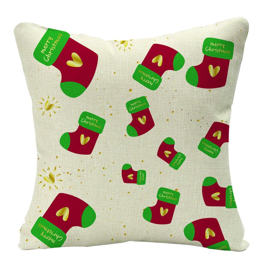 New Christmas Pillow, Linen Waist Pillow Case, Festive Home Sofa Decoration Pillow Cushion Cover