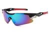 Sports Sunglasses with UV400 Protection, Ultralight Frame, Mirrored Lenses, Hard Case, and Lens Cloth for Golf, Cycling, Running, and Fishing (Black