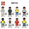 (8PCS-C) Sports Figures Football Players with Football Assembled Building Blocks Toy Christmas Birthday Gifts