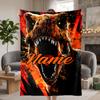 Fierce Dinosaur Custom Flannel Blankets Soft Warm Cozy Throws for Home Decor Holiday Gifts