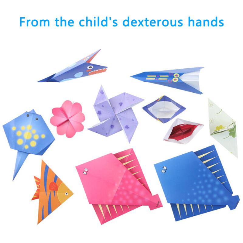 200pcs Children Paper Folding Handmade DIY Toy Craft Kit With Instruction Manunal For Kids Birthday