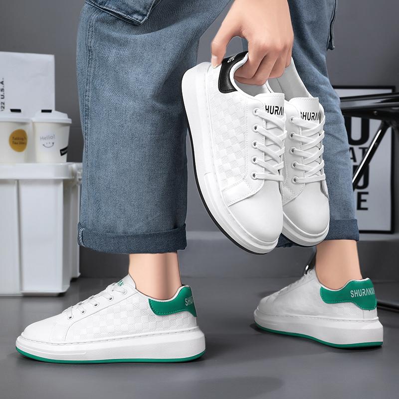 men's comfortable outdoor sports shoes summer mesh shoes Breathable thick sole small white shoes casual shoes tenis masculino