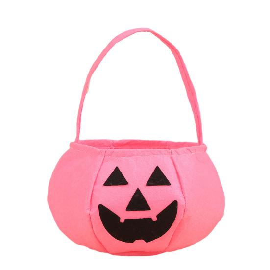 Halloween Pumpkin Candy Bag for Kids Reusable Non-Woven Trick or Treat Bucket Pumpkin