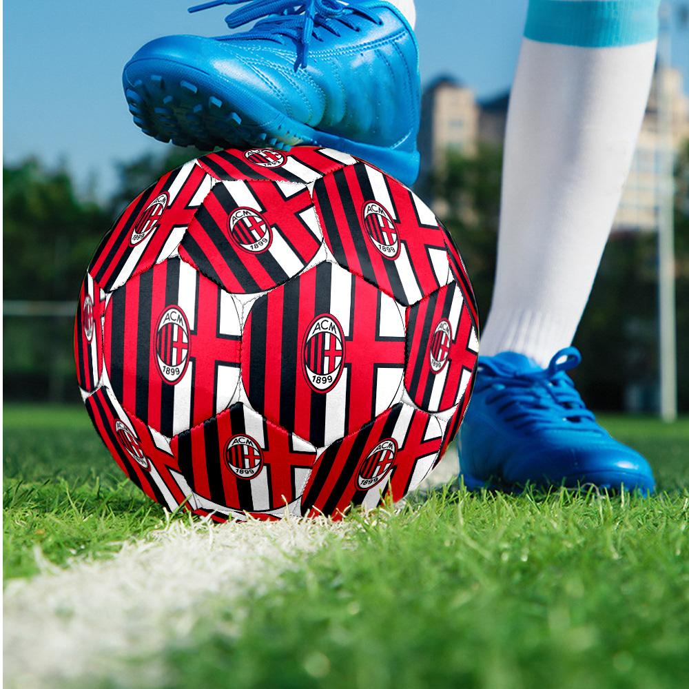 Pallone da Calcio da Partita Misura 5 Tema AC Milan Pallone da Calcio Professionale da Esterno Morbido al Tocco Pallone da Allenamento