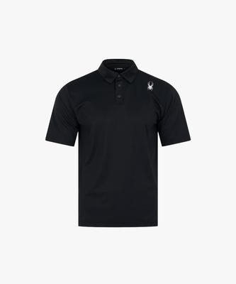 SPYDER Herren Pro Web Cool Tricot Piqué-Kragen Kurzarm-T-Shirt Splmcnts001Mblk