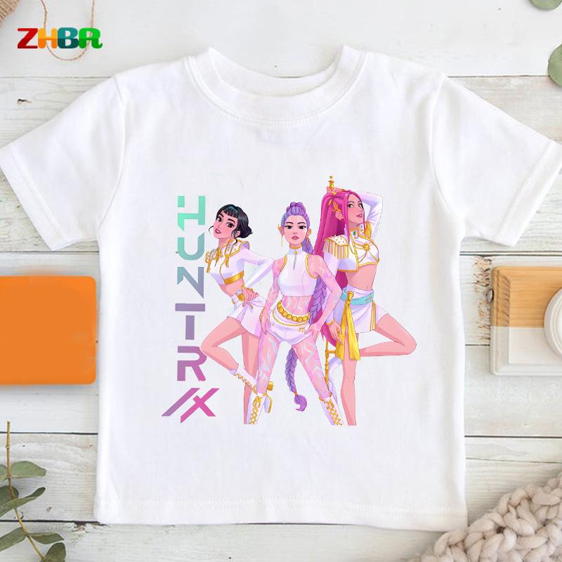 Kpop Huntrix Tričko Tričko Děti Lovci Démonů Tričko Chlapec Dívka Děti Dívky Chlapci Děti