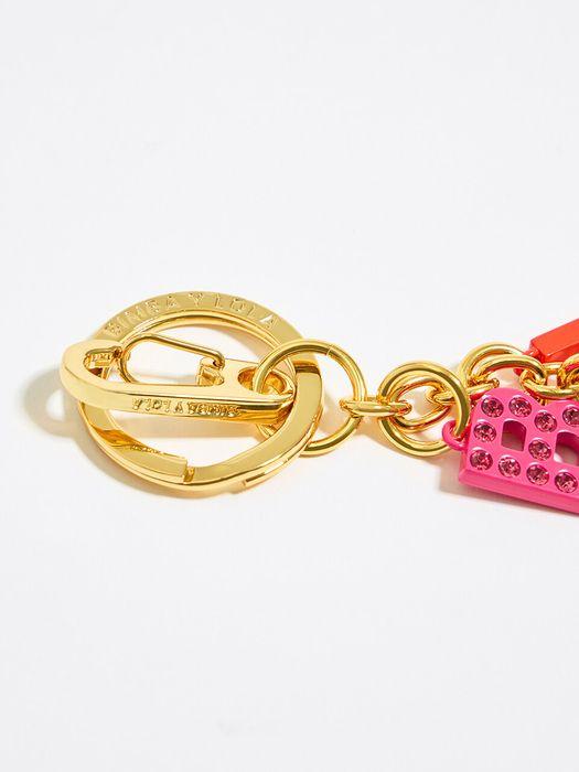 BIMBA Y LOLA [23FW] BIMBA Y LOLA Gold Multi-Lettering Metal Keyring B236AIZ006GOF
