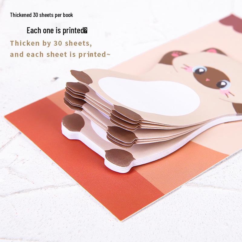 Cartoon Alien & Cute Cat Sticky Notes - Reusable Student Memo Stickers for Office