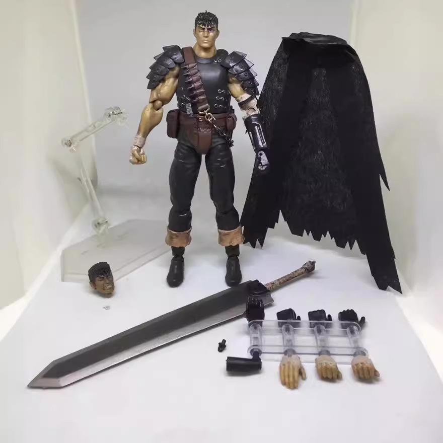 Figma 359 Guts Berserk Black Swordsman Repaint Edition Action Figure 17cm Pvc Collectible Anime Model Toy For Berserk Fans