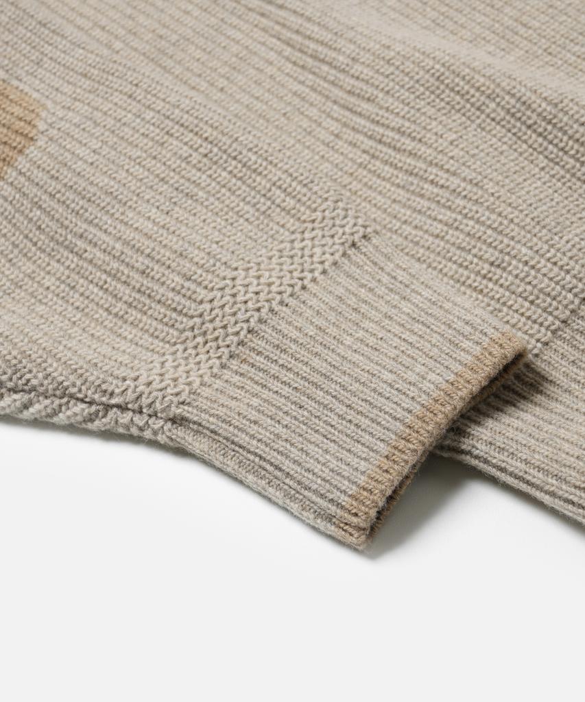 FRIZMWORKS Patch Round Pullover Knit _ Oatmeal