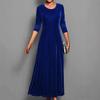 Stile Europeo e Americano Primavera e Autunno Nuovo Temperamento Elegante Abito di Velluto Abbigliamento Donna