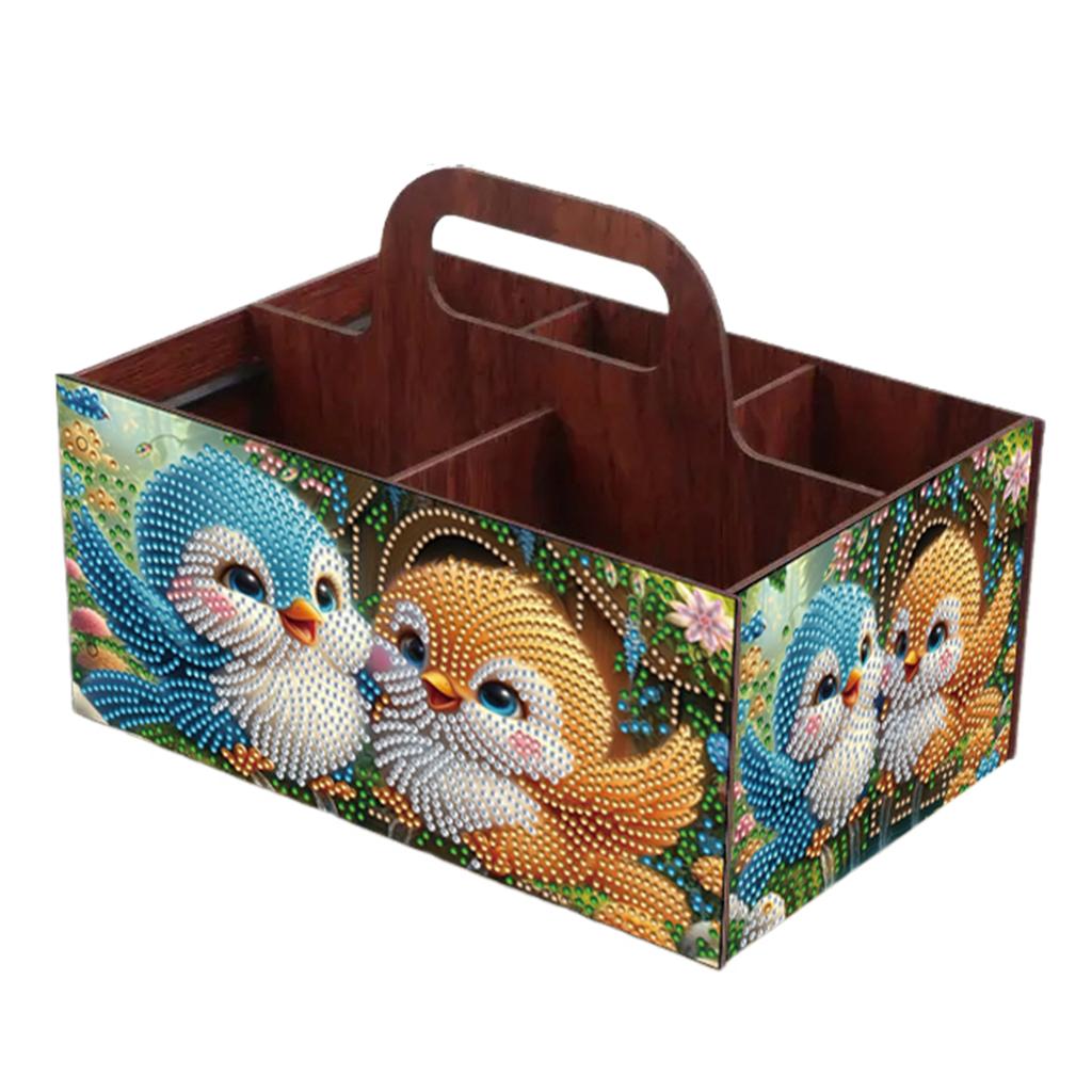 Diamond Painting Wooden Storage Box Handmade Jewelry Box Kits Storage Holder Case for Adult Birthday Presents Craft Kit