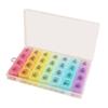 Portable 28-Grid Weekly Pill Organizer: Dustproof, 7-Color, Large Capacity