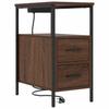 Nightstand Set 2 pcs Brown Oak Look 30 x 48 x 61 cm