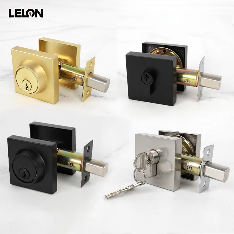 Zinc Alloy Passage Door Lock, Extended Flat Key Dead Latch, Single Tongue Mechanical Lock for Hotel & Apartment Projects