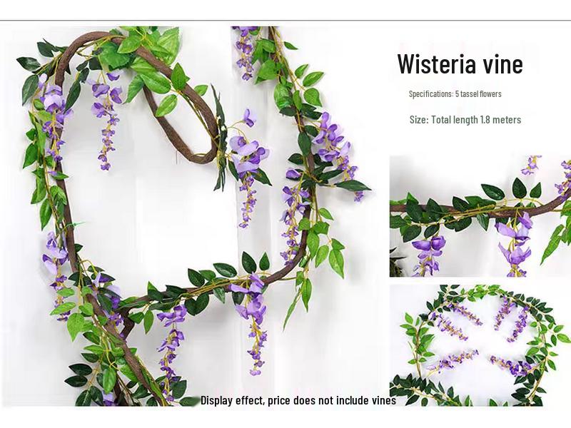 2-Meter Artificial Bamboo Leaf Garland - Green Hanging Rattan Vine for Decoration