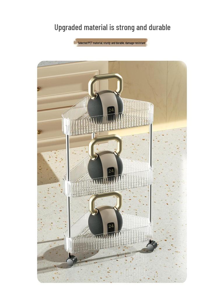 Bathroom Rolling Storage Rack: 2 To 4-Layer Multi-Tier Movable Organizer for Toilet and Washbasin Areas