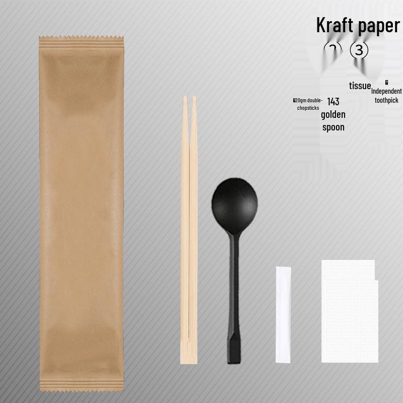 Disposable Wooden 4-Piece Cutlery Set
