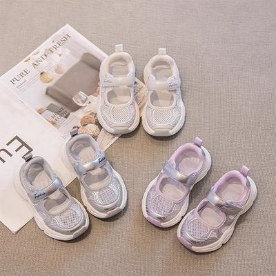 Mädchen Baotou Sandalen Sommer 2025 Neue Mesh Hohl Kinder Sneaker Atmungsaktiv Mädchen Freizeit Einzel Netzschuhe