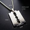 Collana Ciondolo Lama di Rasoio Hiphop Uomo Acciaio Inossidabile Forma Coltello Lama di Rasoio Rasoio Catena Gioielli N443S01