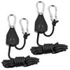4pcs Adjustable Kayak And Canoe Boat Bow Strap Black Metal Wheel Stern Rope Lock Tie Down Strap 1/8 Inch Heavy Duty