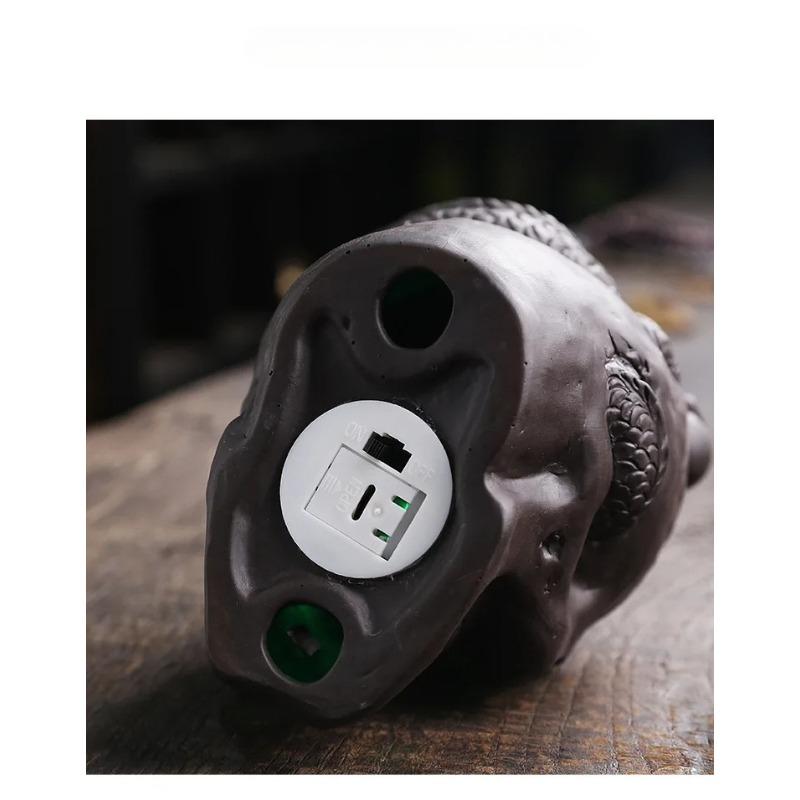 Purple Sand Dragon Skull Reflux Aromatherapy Stove Skull Skull Head LED Light Luminous Dragon Aromatherapy Stove Decoration Home Decor