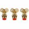3PCS Brass Spray Misting Nozzle Double Nozzle with Filter Irrigation Sprayer Nozzle Easy Installatio Gold
