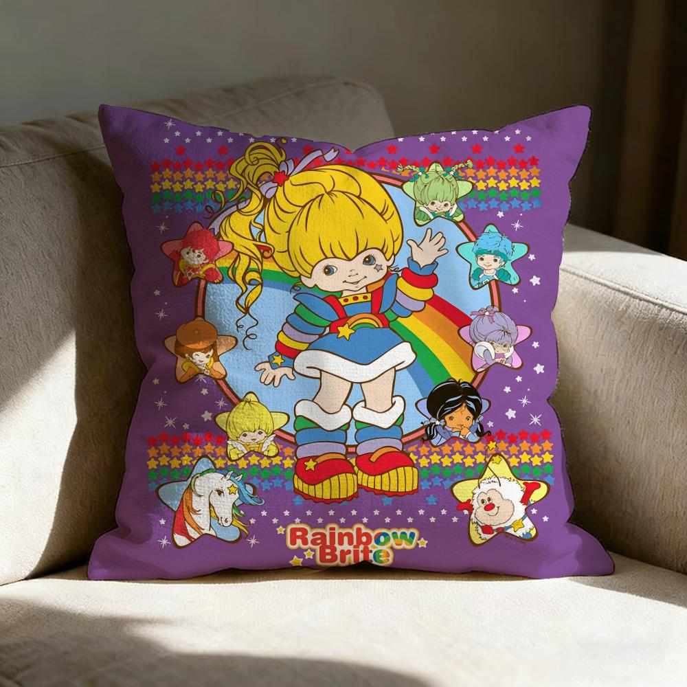 Cute R-Rainbows B-Brite Pillow Case pillowcase, double-sided printed, sofa cushion, bedroom headboard pillow