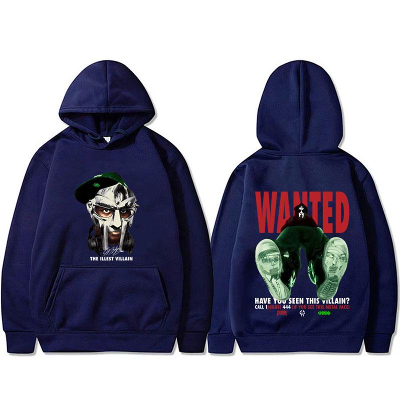 Rapper Mf Doom The Illest Villain Wanted Have You Seen This Villain Graphic Hoodie Men Women Hip Hop Fashion Oversized Hoodies