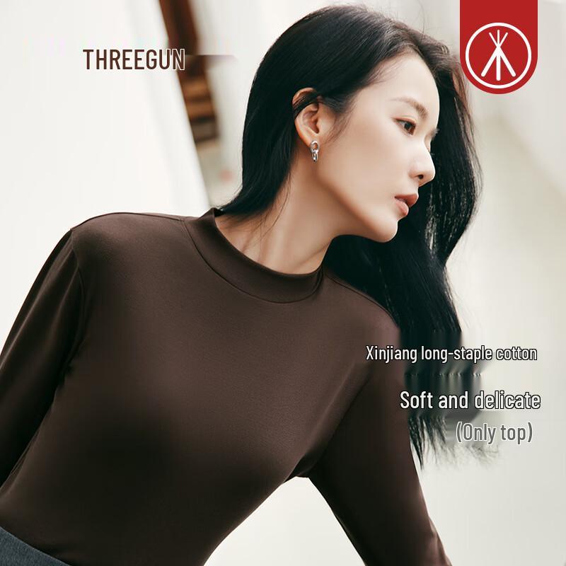 

Women s Lycra Cotton Ribbed Half-High Collar Long-Sleeve Top