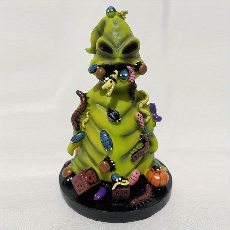 

Статуя ведьмы-волшебника на Хэллоуин, смоляное зеленое привидение, пожирающее червей, фигурки, украшение, для домашнего декора комнаты, настольного компьютера 1PCS