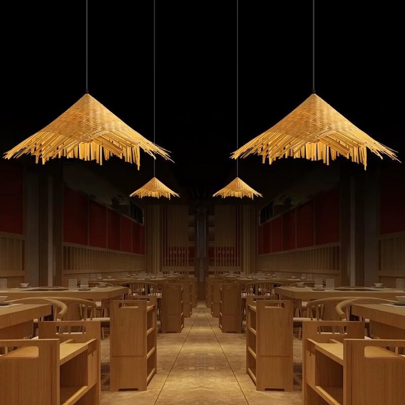 Chinese Style Bamboo Woven Pendant Lamp