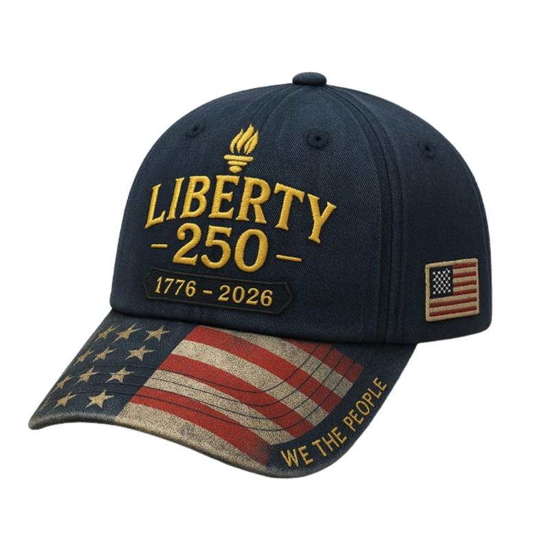 

Breathable Cotton Baseball Cap For 250th Anniversary Celebration Adjustable Fit Patriotic Design Embroidered Marine