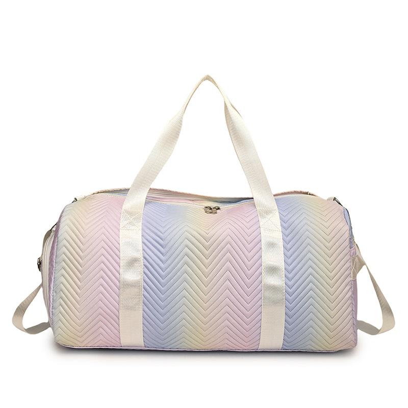 

This Light-colored Hand-held, Fresh Summer Travel Bag Features A Dry-wet Separation Design and A Fitness Bag with A Handle