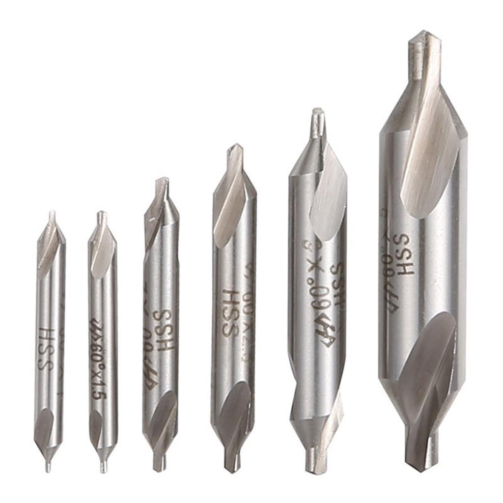 10x 2.5mm High Speed Steel Center Drills Countersinks 60° Combined Drill Bits