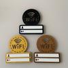 1PC Creative Personalized Wooden WIFI Password Plate, Writable, Wall-mounted