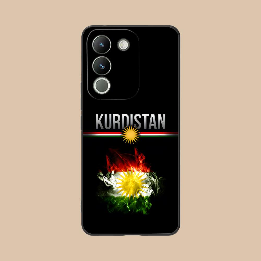 Kurdistan Flag Matte TPU Mobile Phone Case for VIVO Y77 76 75 74 73 72 58 56 55 51 50 38 36 Y19 Y18 Y03 Y01 5G Colorful Cover