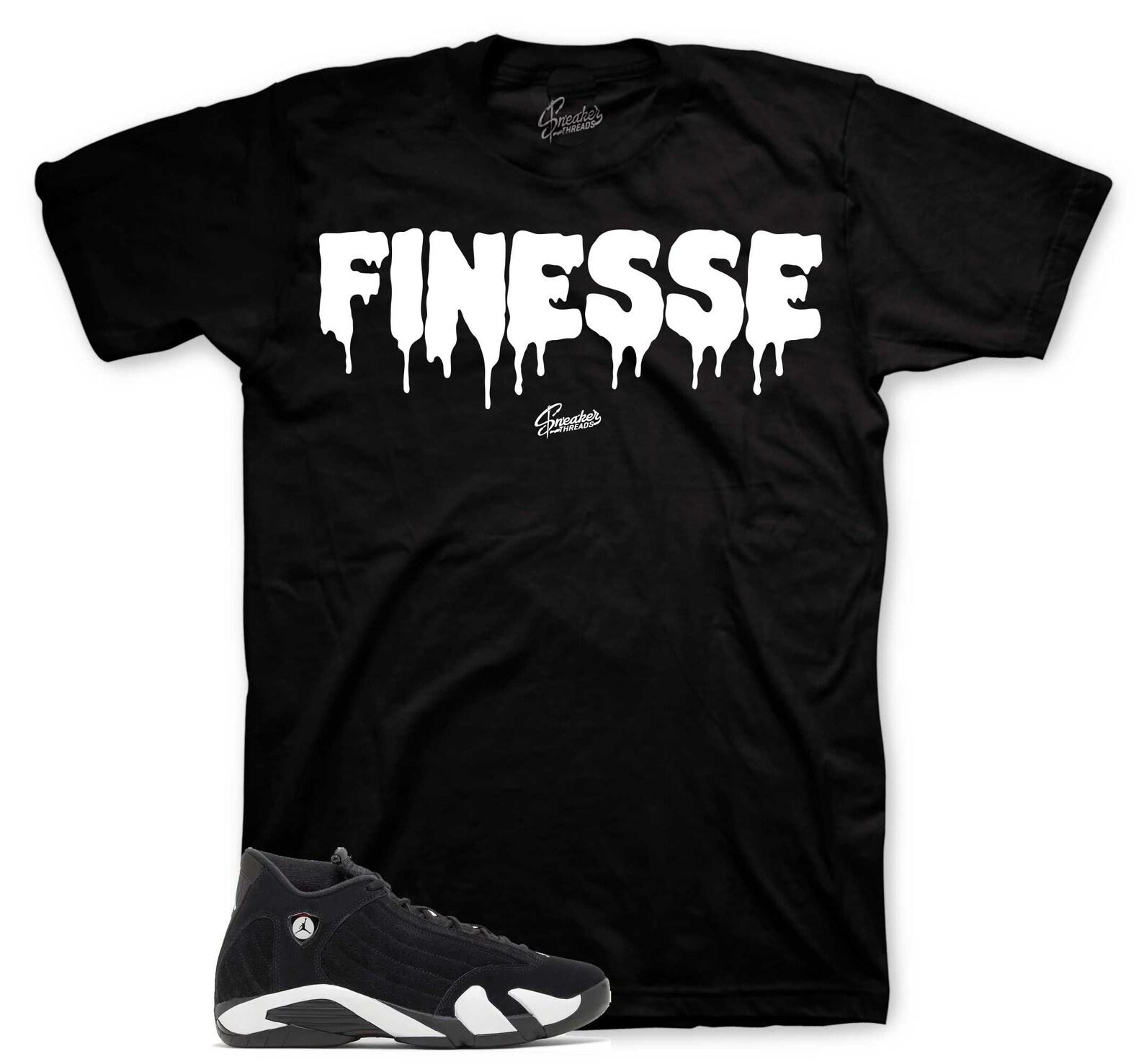 Shirts To Match Retro 14 Black White AJ14 - Finesse Sneaker Tee L