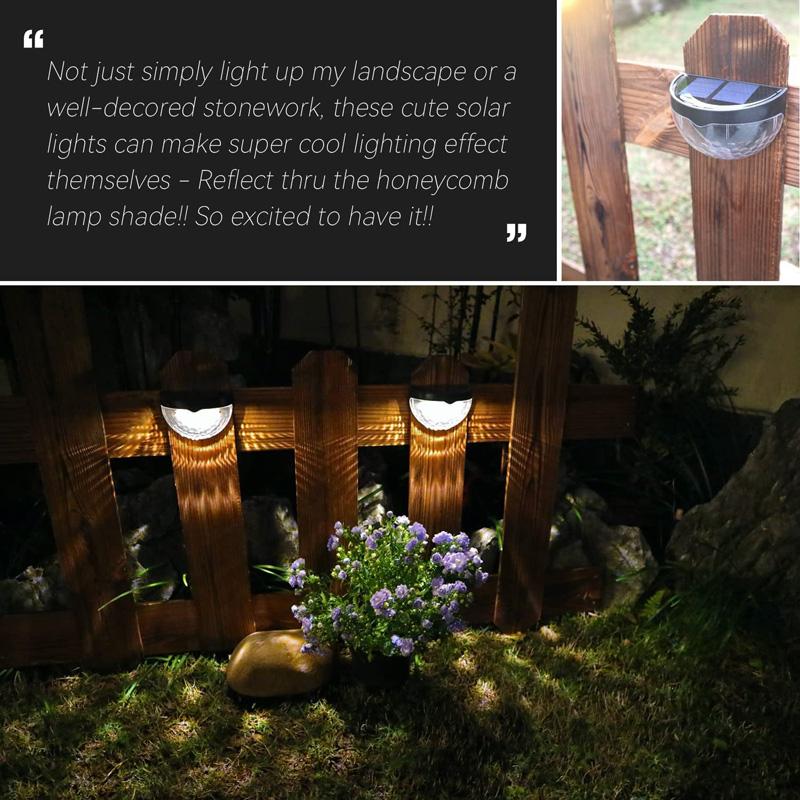 LED Solar Light Outdoor Wall Lamps Energy Garden Lamps Waterproof Solar Fence Lamp Christmas Decoration Festoon Led Light