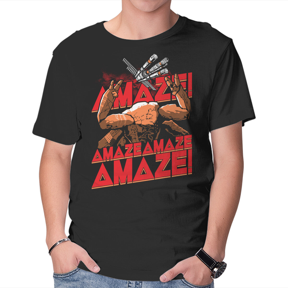 Unisex Crew Neck T-Shirt Project Amaze Graphic Short Sleeve Casual Tee XXL