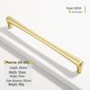 French Modern Gold Zinc Alloy Cabinet Handle